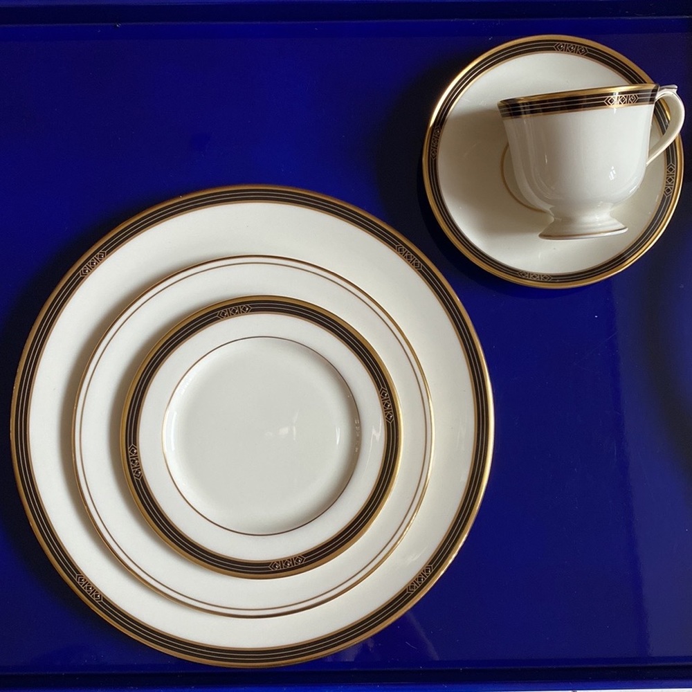 LENOX Langdon Gate Ambassador Collection 5 Piece Place Setting made in USA New - Picture 4 of 17